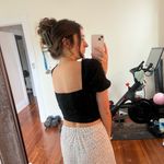 Chic Black Wrap Crop Top Photo 1