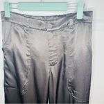 Young Fabulous and Broke  Finley Satin Cargo Pants Grey S NWT Photo 4