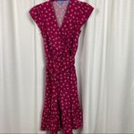 Draper James Deep Berry Multi Wrap Flounce Dress Sz.0 NWT Photo 5