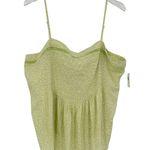 Old Navy  square neck ladder lace lime ditsy floral spaghetti strap top XL NEW Photo 0