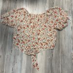 Body Central  Floral Blouse with Puff Sleeves Photo 1