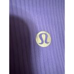 Lululemon Purple Sleeveless Strappy Rib Knit Yoga Athletic Sports Bra Crop Top 2 Photo 2
