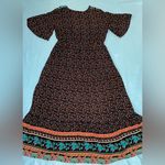 PRETTYGARDEN floral ditzy maxi dress short flutter sleeves v-neck NEW size XL Photo 2