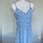 SheIn Light Blue Daisy Print Slip Dress | Size 6 | Ditzy Floral | EUC Photo 2