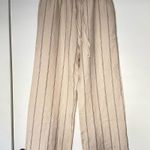 Reformation  Olina Striped Linen Straight Leg Pants Photo 3