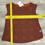 NWT Carolina Store Orange, Blue & Pink Print Sheer Sleeveless Blouse Size 12 Orange Photo 10