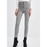 ZARA Trafaluc Legging Women Sz M Pants Houndstooth Black White Office Grunge Photo 1