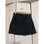 Free People Black Modern Love Suede Mini Skirt Size 2 With Back Zip Closure & Fr Photo 1