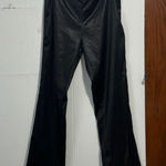Wrapper  Y2K faux leather black zipper front pants 11/12 Photo 0