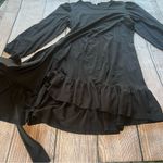 Rebecca Minkoff Josephine Black Ruffled Mini Wrap Tie Dress Women’s Size XL Photo 4