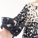 Chi Chi London Adelina Monochrome Satin Midi Dress in Black White Photo 3