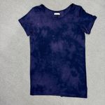 Silence + Noise  Tie Dye Split Back Tunic Tee Shirt Blue Purple Medium Photo 11