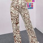 SheIn Brown Swirl Pattered Pants Photo 0