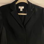 Loft Black Wool Spandex Blend Lined Blazer Size 6 Photo 1