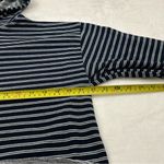 Wild Fable Navy Blue & White Striped Pullover Cropped 1/4 Zip Hoodie Womens M Photo 3