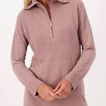 Barefoot Dreams  CozyChic Lite High Rib Half Zip Tunic size s Photo 0