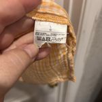 Old Navy Women's Orange Gingham Cap Sleeve Button Up Shirt Size Large Beachy Photo 5