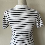 ZARA WHITE POLO COLLAR STRIPED COTTON KNIT DRESS WITH CONTRAST BUTTONS SIZE S Photo 6
