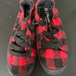 Forever Link Forever Black and Red Plaid Sneakers in 6 NWOB Photo 0