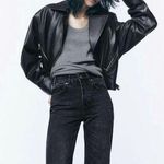 ZARA  cropped genuine leather jacket LIMITED EDITION Photo 0