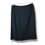 J' ENVIE New York Vintage Black High Waist Pleated Straight Pencil Midi Skirt Size 8 Photo 2
