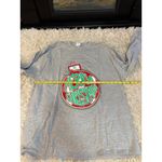 Gildan Merry Christmas Ornament Graphic Long Sleeve T Shirt Women XL Gray NWOT Photo 3