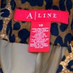 A Line  Leopard Print Velour Blazer Jacket Size 16 Photo 3