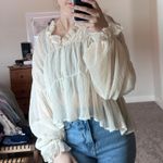 Lane 201 Simple Elegant Cream Top Photo 1