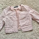 Karl Lagerfeld Pink Tweed Blazer Photo 1