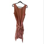 Anthropologie  Drew womens striped wrap‎ dress size large linen blend Photo 2