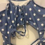 One Piece Womens Scoop Neck Cut Out Front Lace Up Back HighCut Monokini  Swimsuit Photo 7