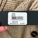 Lucy Paris  Womens Camille Tan Knit Button Tank size M NWT. Photo 5