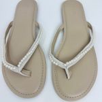 J.Crew  Pearl Easy Summer Flip Flops Dusty Ivory Beach Vacation Womens US 10 NEW Photo 6