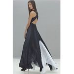 Alexis NWT ‎ Federico Long Pleated Organza Silk Maxi Dress Black White Size XS Photo 1