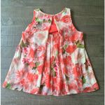 S. Levine Women's Pink floral rhinestone embellishment flowy Tank‎ Top size PL Photo 6