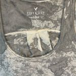 American Eagle Soft & Sexy Oversized XS Flowy Tank Gray and d Cream Acid Wash Photo 3