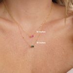 Tiny November Birthstone Necklace Gold Photo 3