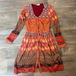 Modcloth Tribal Print Fit and Flare Dress – Size Small – Boho Button Down Photo 0