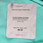 Fabletics Aqua Mint Green Strappy Back High Impact Sports Bra Tank Top Women's L Photo 2