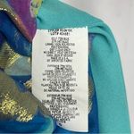 Cache Size 0 Silk Strapless Watercolor Floral Mini Dress Metallic Vacation Photo 4