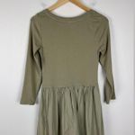 Free People  Sage Green Beach Aelia Drop-Waist Midi Dress Flared Women’s Sz M Photo 6