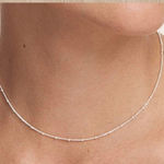 Italian SS 925 Tiny Bead Chain Photo 0