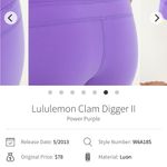 Lululemon Clam Digger II Power Purple Photo 9