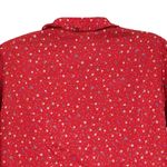 The Villager VTG Red Mini Floral Print Button Down Long Sleeve Women's Size 16 Photo 9