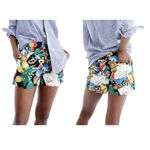 J.Crew Black Multicolor Scalloped Hem Shorts Size 8 Photo 1