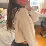 Adidas Crop Hoodie Beige Pink Photo 6