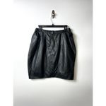 Vera Wang black leather skirt women’s size 38 Photo 4