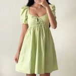 Abercrombie & Fitch  Lime Keyhole Babydoll Mini Dress Photo 2