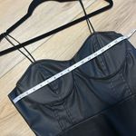 Miss Selfridge  Black Faux Leather Mini Dress Size Large Photo 3