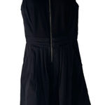 Armani Exchange Size 6 Small Black Pleated Zip Dress Pockets Photo 0